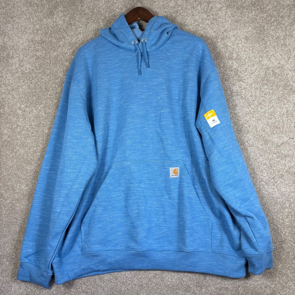 Carhartt Mens 2XL Loose Fit Midweight Hoodie Blue Space Dye NWT K121-HBL